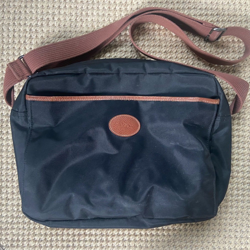 Longchamp laptop shoulder bag with trolley sleeve
